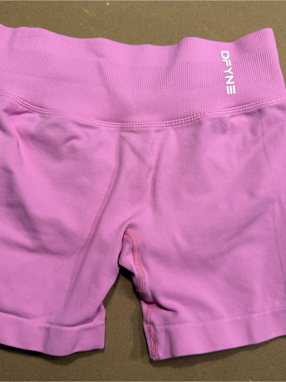 DFYNE Women's Pink High-Rise Bike Shorts